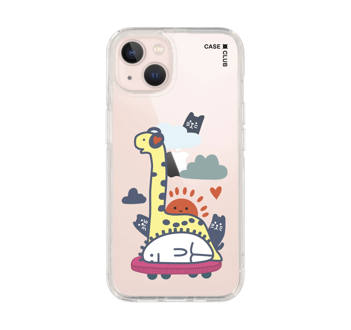 brachiosaurus on headphone